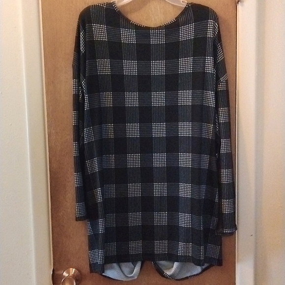 Piphany USA Sz.4  Opened Chest Knotted Bottom Cardigan Buffalo Check - Picture 2 of 6